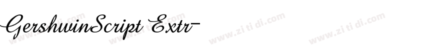 GershwinScript Extr字体转换 GershwinScript Extr字体转换